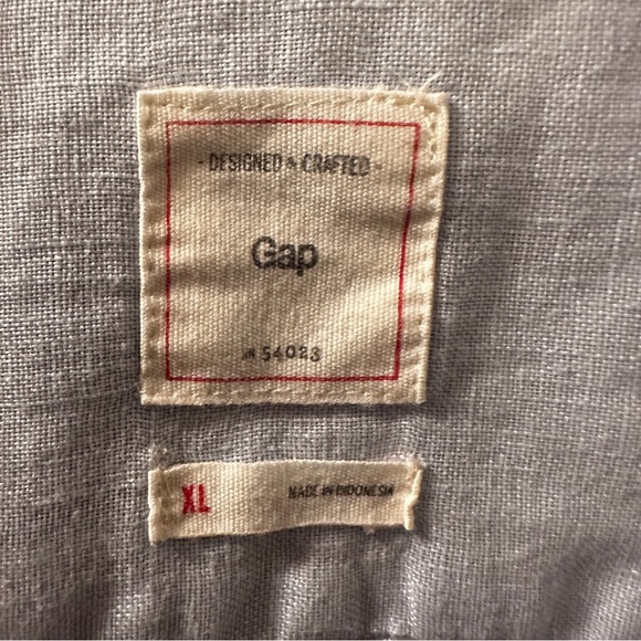 Gap Fitted Boyfriend Oxford Blue Shirt XL - Picture 5 of 8